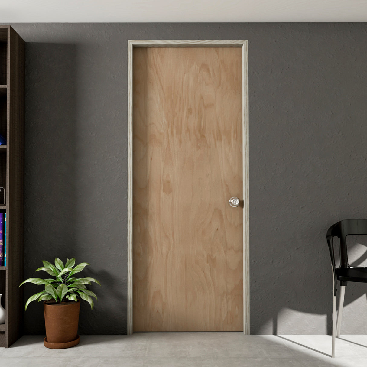 Puerta Okume Madera 70x200cm Virgen sin Marco y sin Chapa - PUERTAS | Bylmo