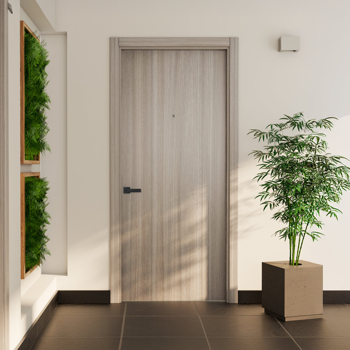 Puerta Humo 90x225cm Melaminado sin Marco y sin Chapa - PUERTAS | Bylmo