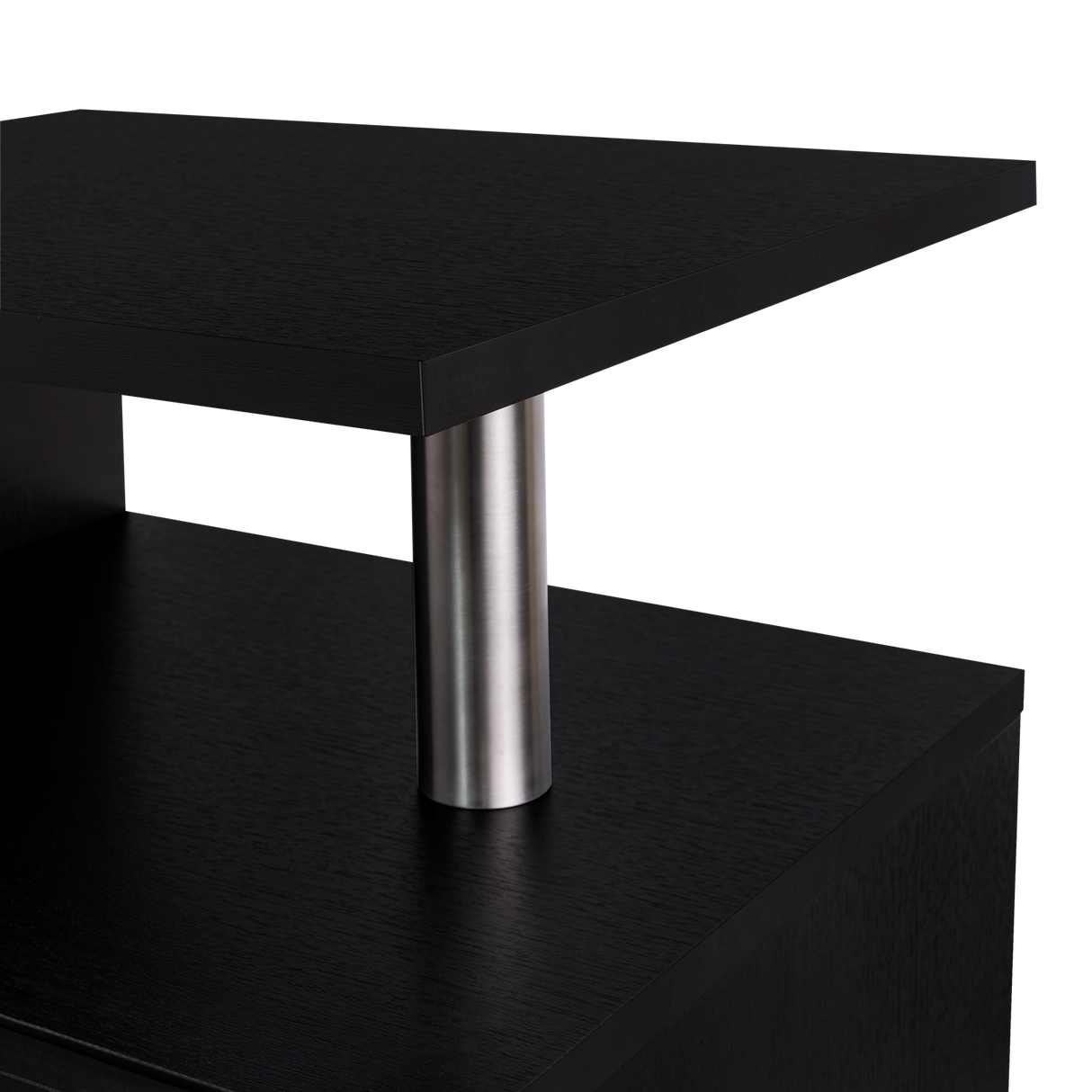 Mesa de Noche Jena Wengue 40x70cm con Un Cajón y con Tres Compartimientos - MESAS DE NOCHE | Bylmo