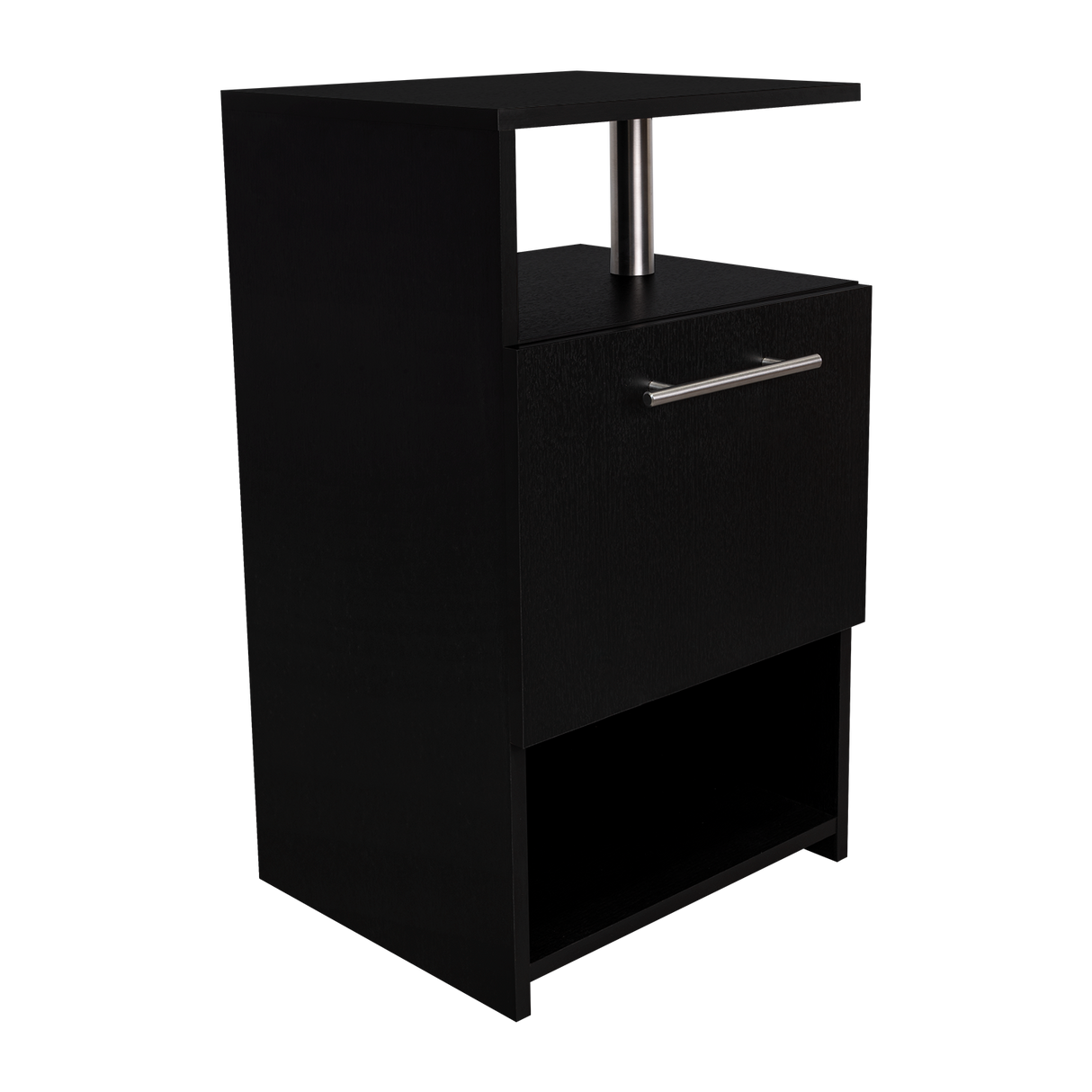 Mesa de Noche Jena Wengue 40x70cm con Un Cajón y con Tres Compartimientos - MESAS DE NOCHE | Bylmo