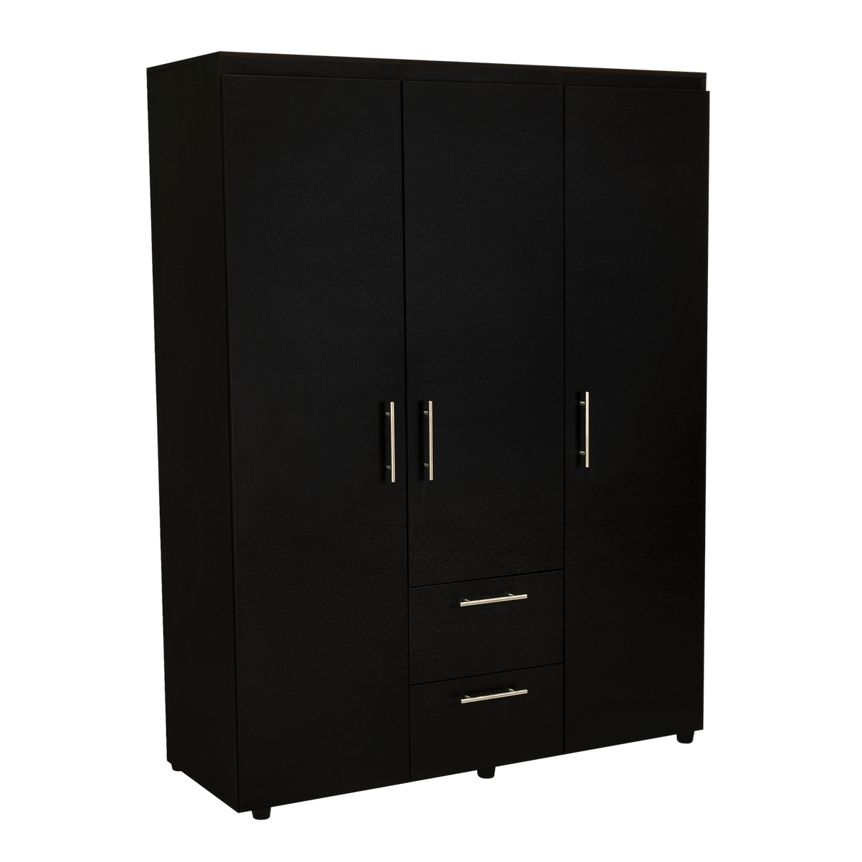 Closet Baru Wengue 135x180cm con Cuatro Puertas y con Dos Cajones - CLOSETS | Bylmo