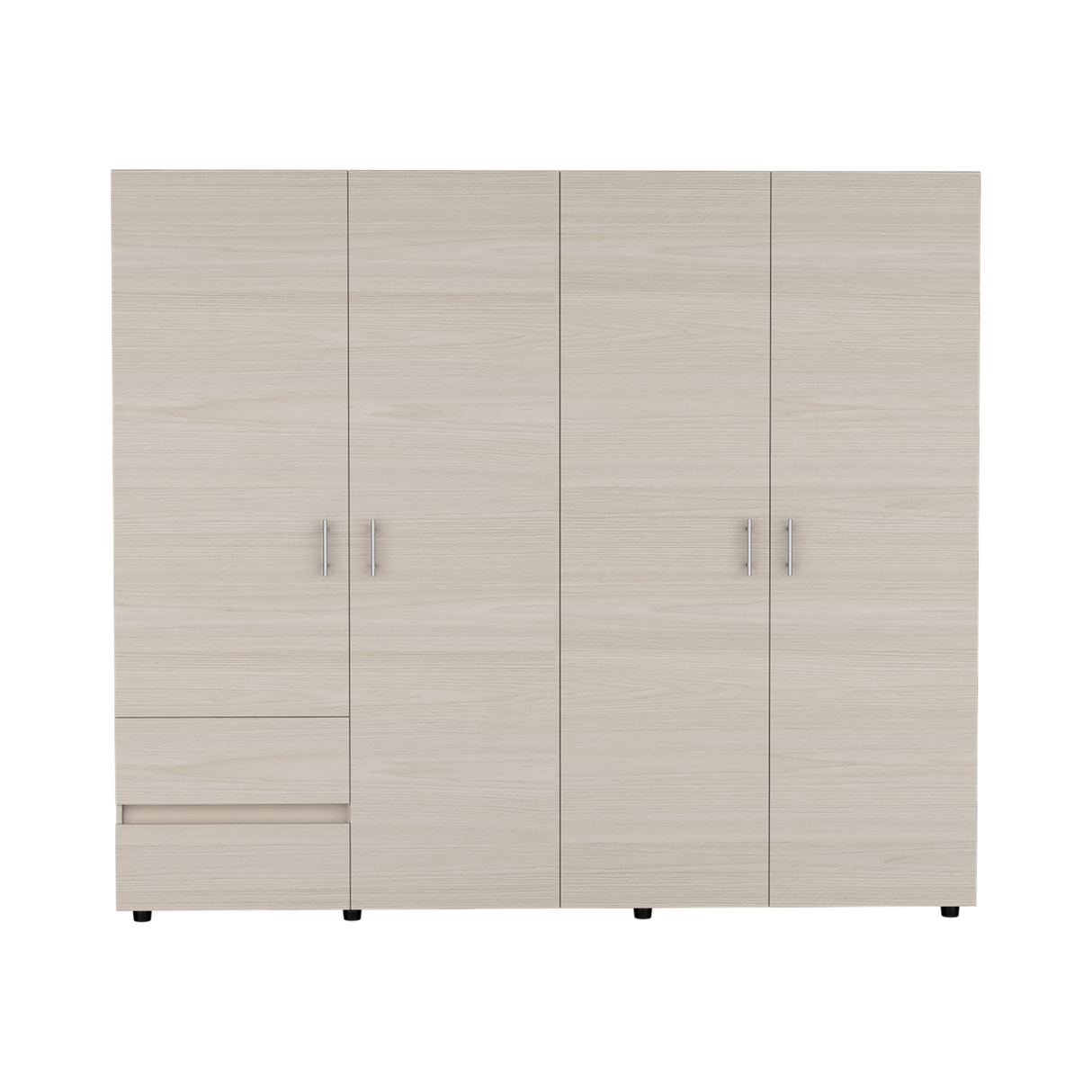 Closet Dassel Niebla y Blanco 230x200cm con Cuatro Puertas y con Dos Cajones - CLOSETS | Bylmo