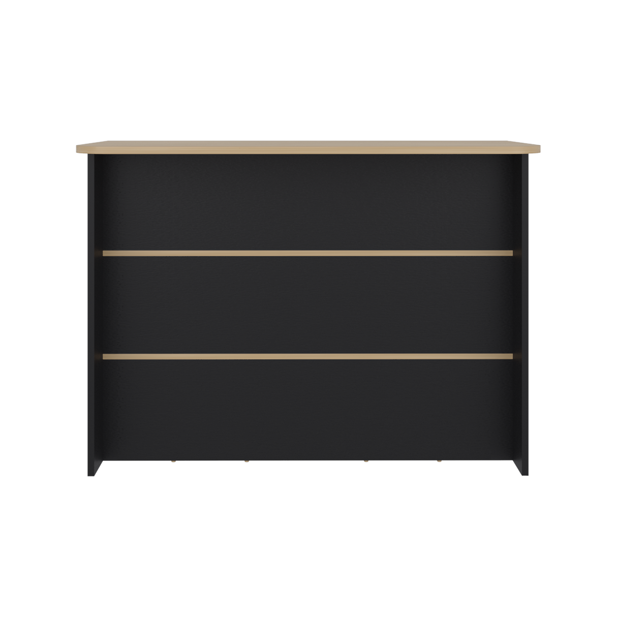 Barra de Cocina Fendi Wengue y Fresno Europeo 120x90cm con Dos Compartimientos - BARRAS Y MUEBLES AUXILIARES | Bylmo