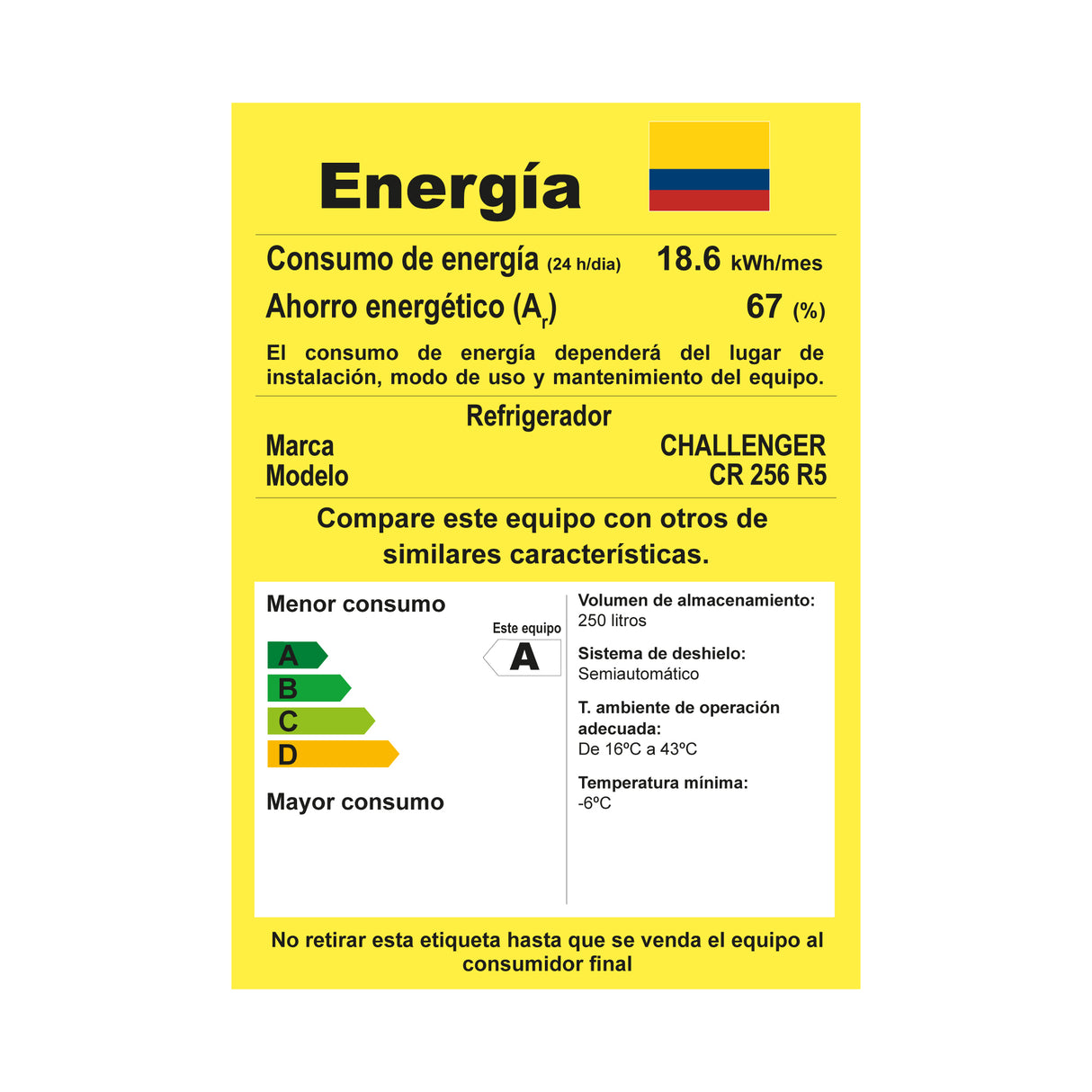 Nevera Challenger Lumina Gris Oscuro 60x142cm Frost De 256 Litros con Dispensador de Agua - NEVERAS | Bylmo