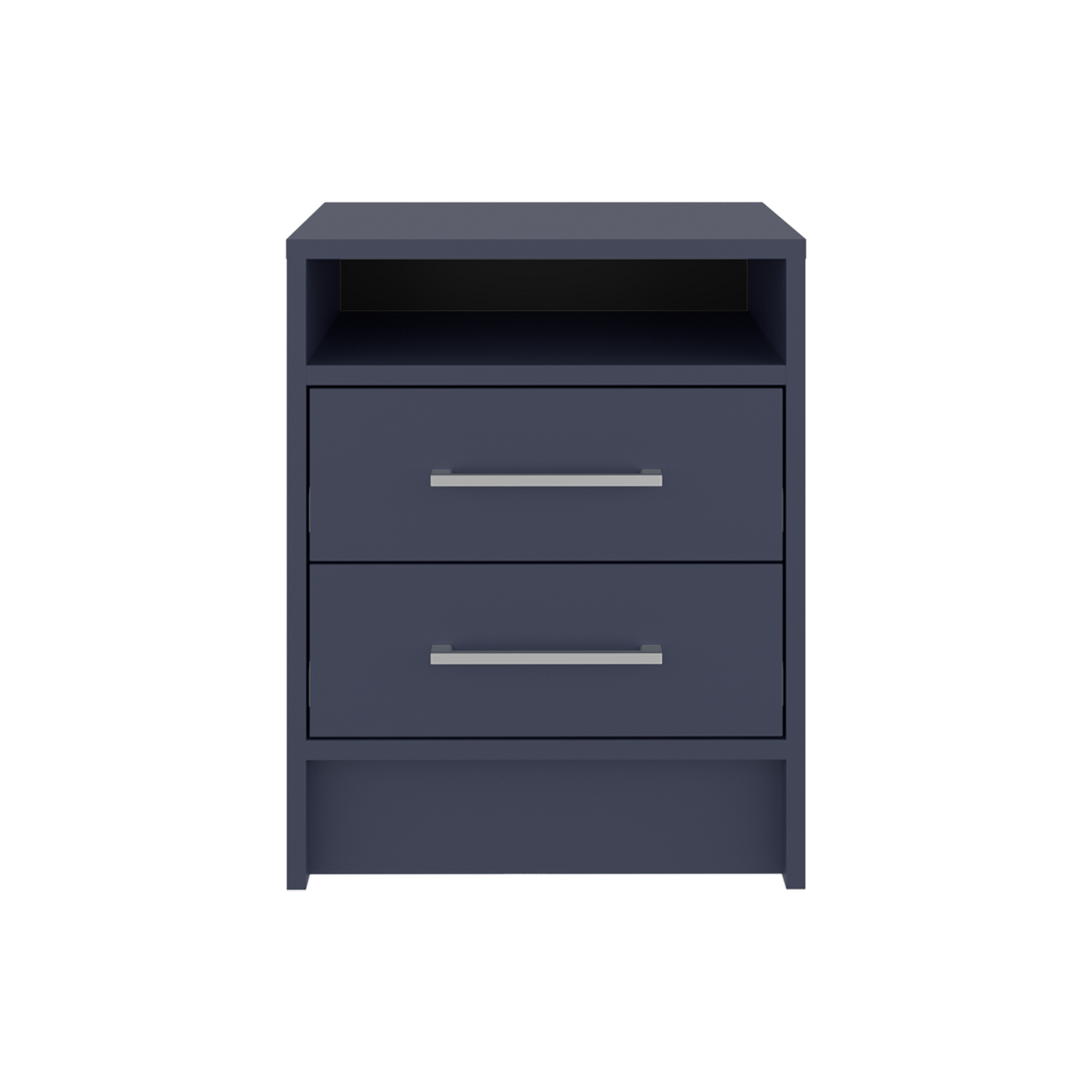 Mesa de Noche Eter Azul 40x50.7cm con Dos Cajones y un Entrepaño - MESAS DE NOCHE | Bylmo