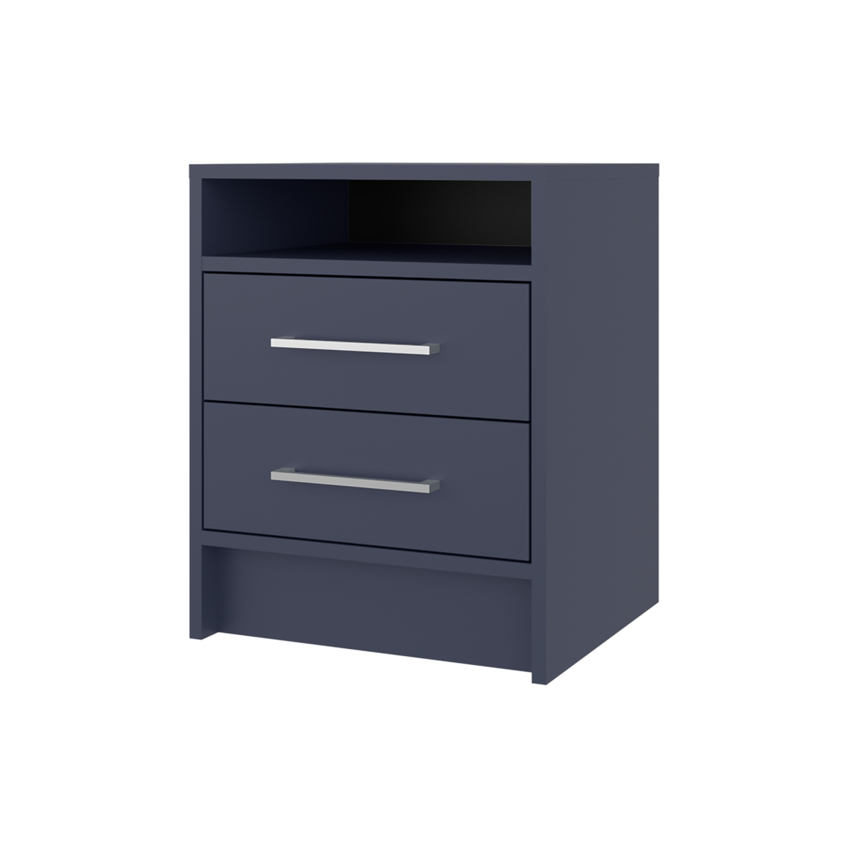 Mesa de Noche Eter Azul 40x50.7cm con Dos Cajones y un Entrepaño - MESAS DE NOCHE | Bylmo