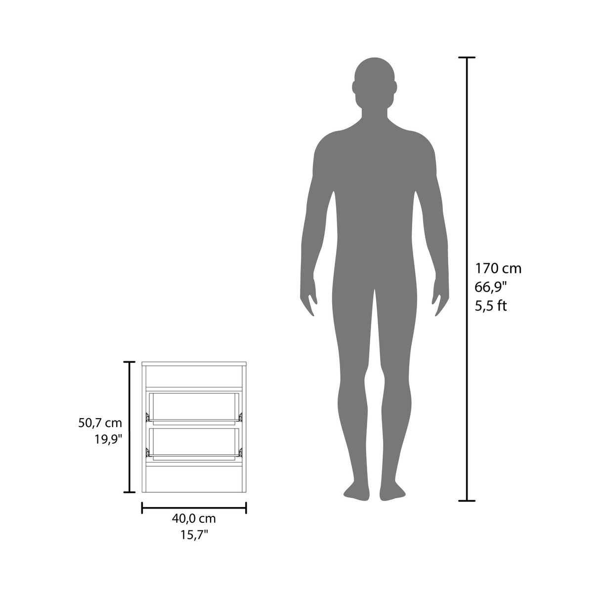 Mesa de Noche Eter Azul 40x50.7cm con Dos Cajones y un Entrepaño - MESAS DE NOCHE | Bylmo