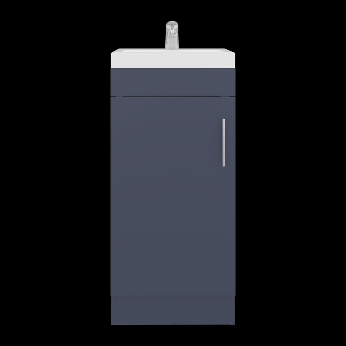 Mueble para Lavamanos Madrid Azul 40x88cm Individual con Lavamanos de Resina y con Una Puerta - MUEBLES PARA LAVAMANOS | Bylmo