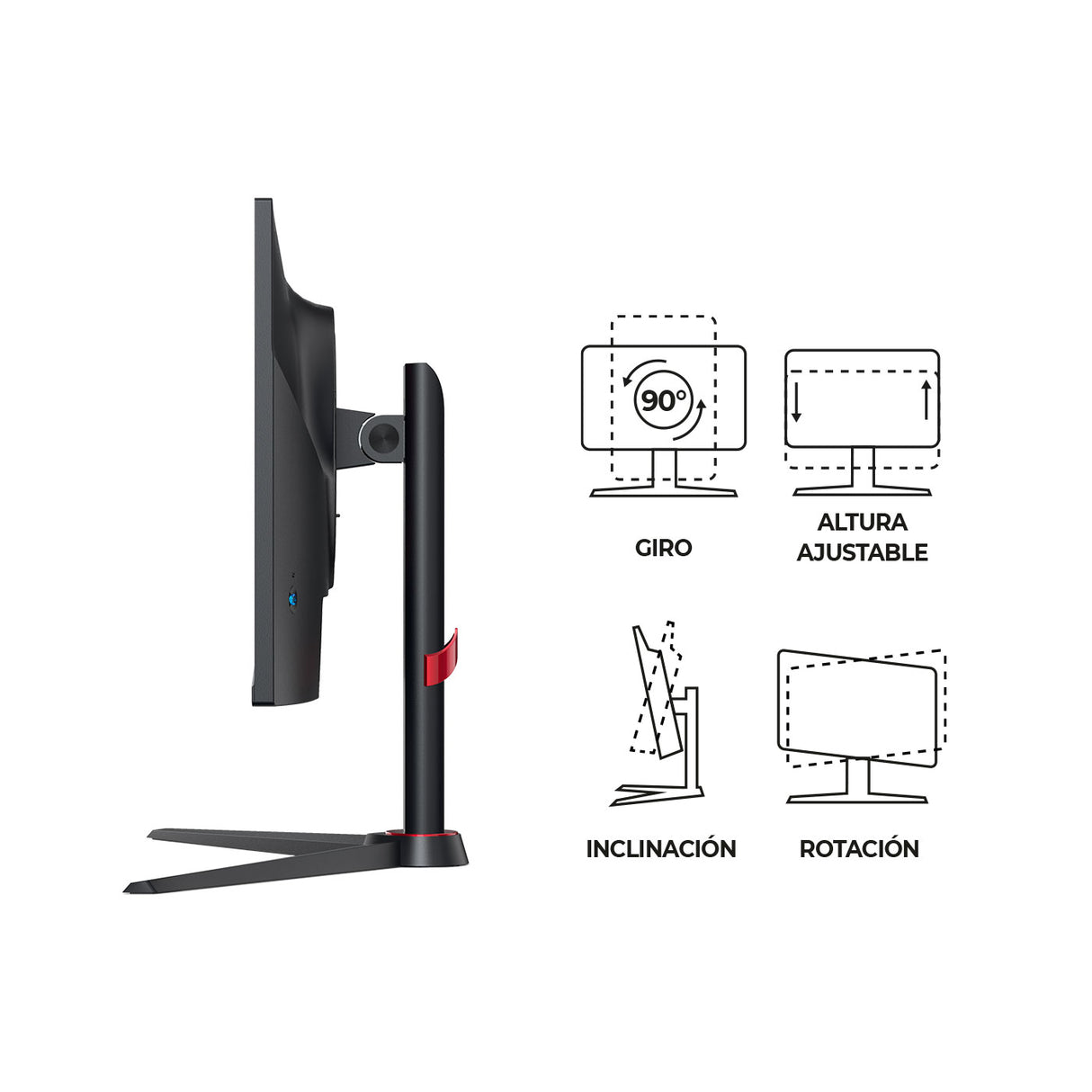 Monitor Gamer Kalley 27" Pulgadas Negro 61.3x49.5cm Full Hd 1080P LED con Tecnologia VA - MONITORES | Bylmo