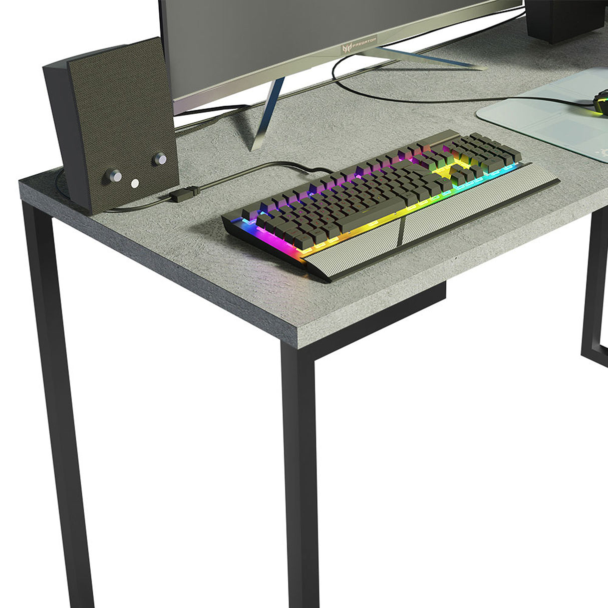 Escritorio Industrial Gris 120x73cm sin Cajones - ESCRITORIOS | Bylmo