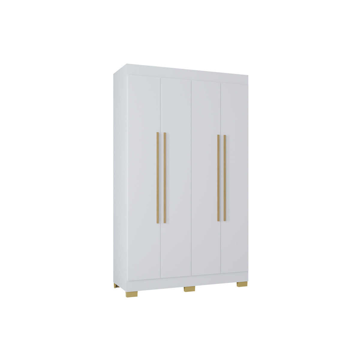 Closet Barcelona Blanco 120x202cm con Dos Cajones y con Cuatro Puertas - CLOSETS | Bylmo