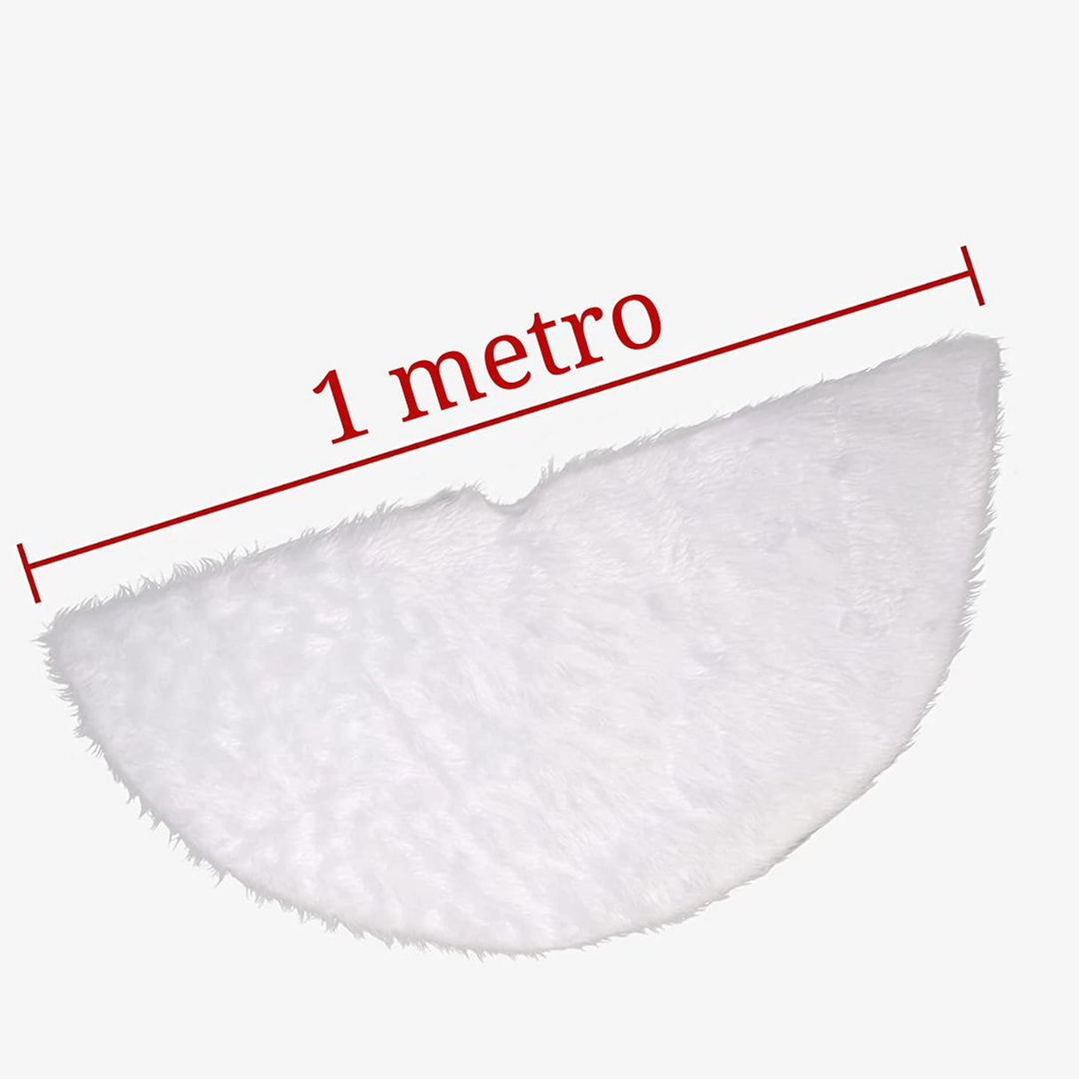 Tapete Pie de Árbol Blanco 100x100cm Circular Extrasuave Antideslizante para Navidad - TAPETES Y ALFOMBRAS | Bylmo