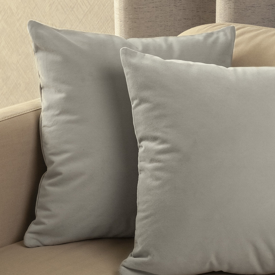 Set X 2 Fundas de Cojín Vividhata Gris Oscuro 45x1cm Cuadrado Fondo Entero - FUNDAS DE COJINES | Bylmo