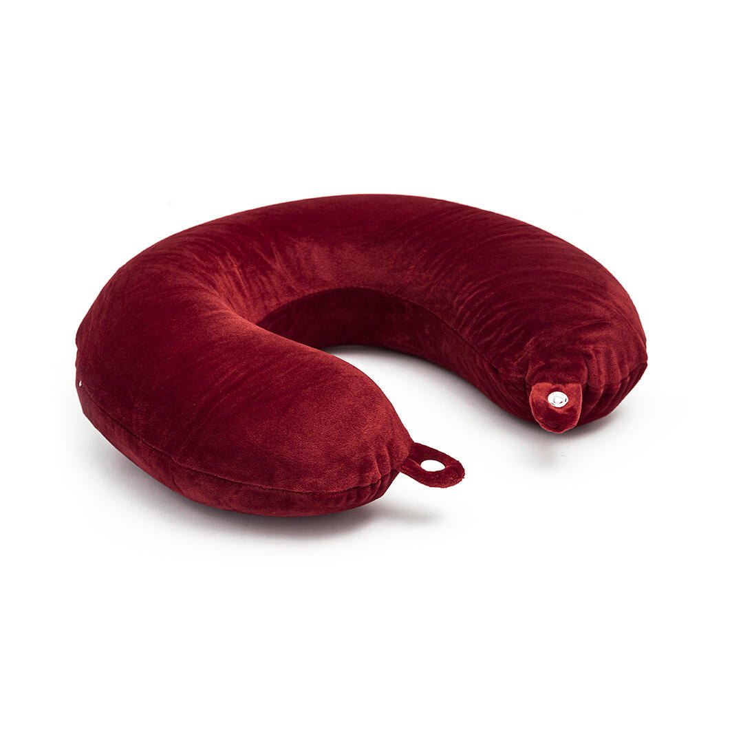 Almohada de Viaje Vinotinto 30x30cm Suave Fondo Entero - ALMOHADAS DE VIAJE | Bylmo