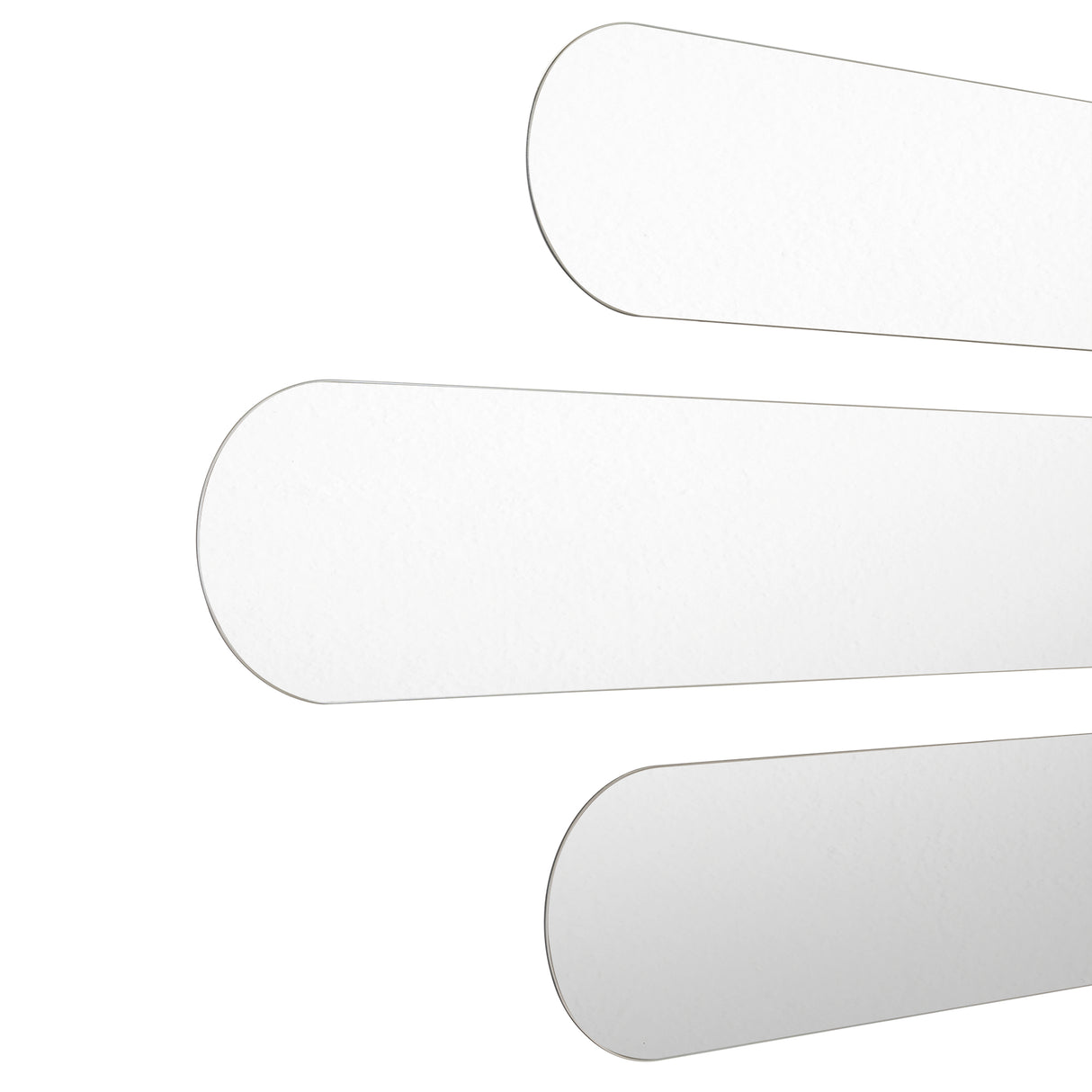 Set X 3 Espejos de pared Estambul Gris 120x20cm Ovalado sin Marco - ESPEJOS DE PARED | Bylmo