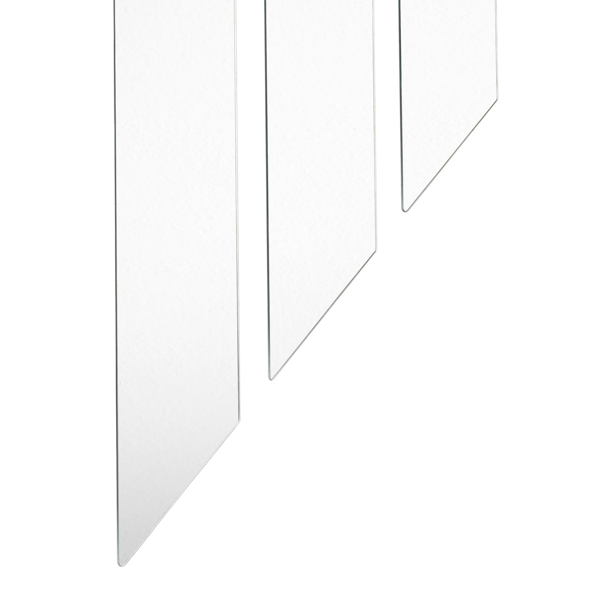 Set X 3 Espejos de pared Ottawa Gris 20x120cm Asimétrico sin Marco - ESPEJOS DE PARED | Bylmo