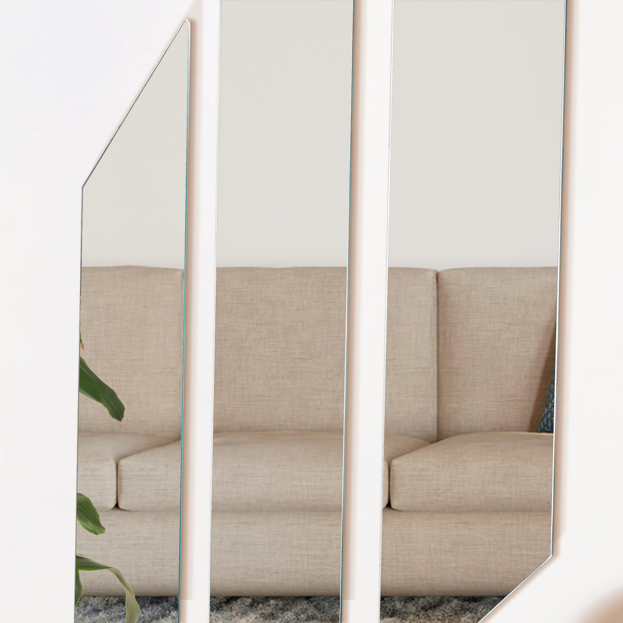 Set X 3 Espejos de pared Ottawa Gris 20x120cm Asimétrico sin Marco - ESPEJOS DE PARED | Bylmo