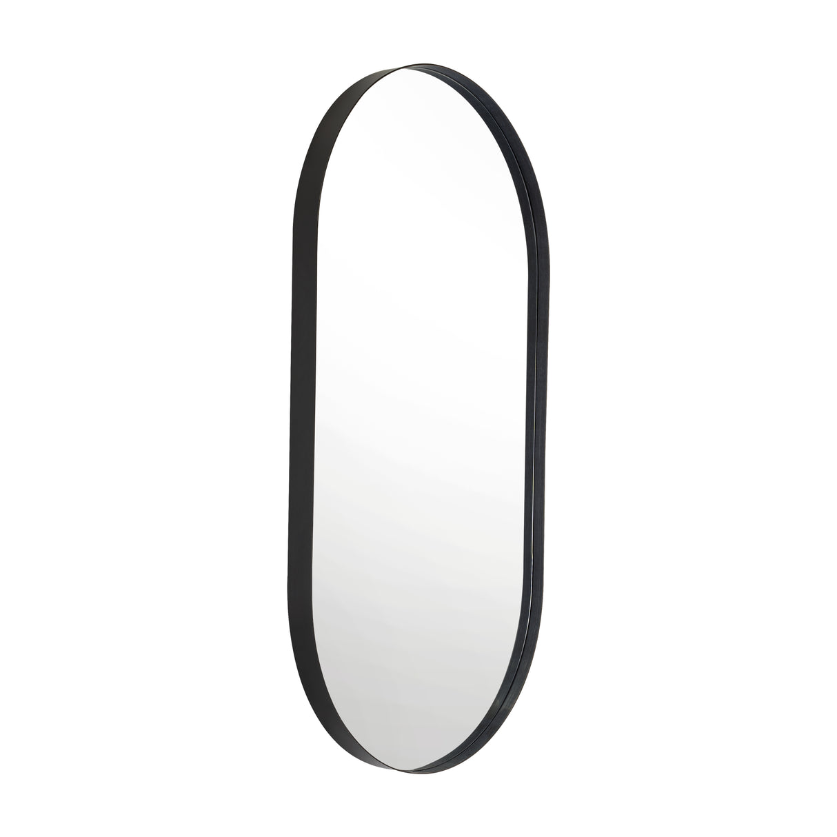 Espejo de Baño Grecia Negro 40x76cm Ovalado con Marco En PVC - ESPEJOS DE BANHO | Bylmo