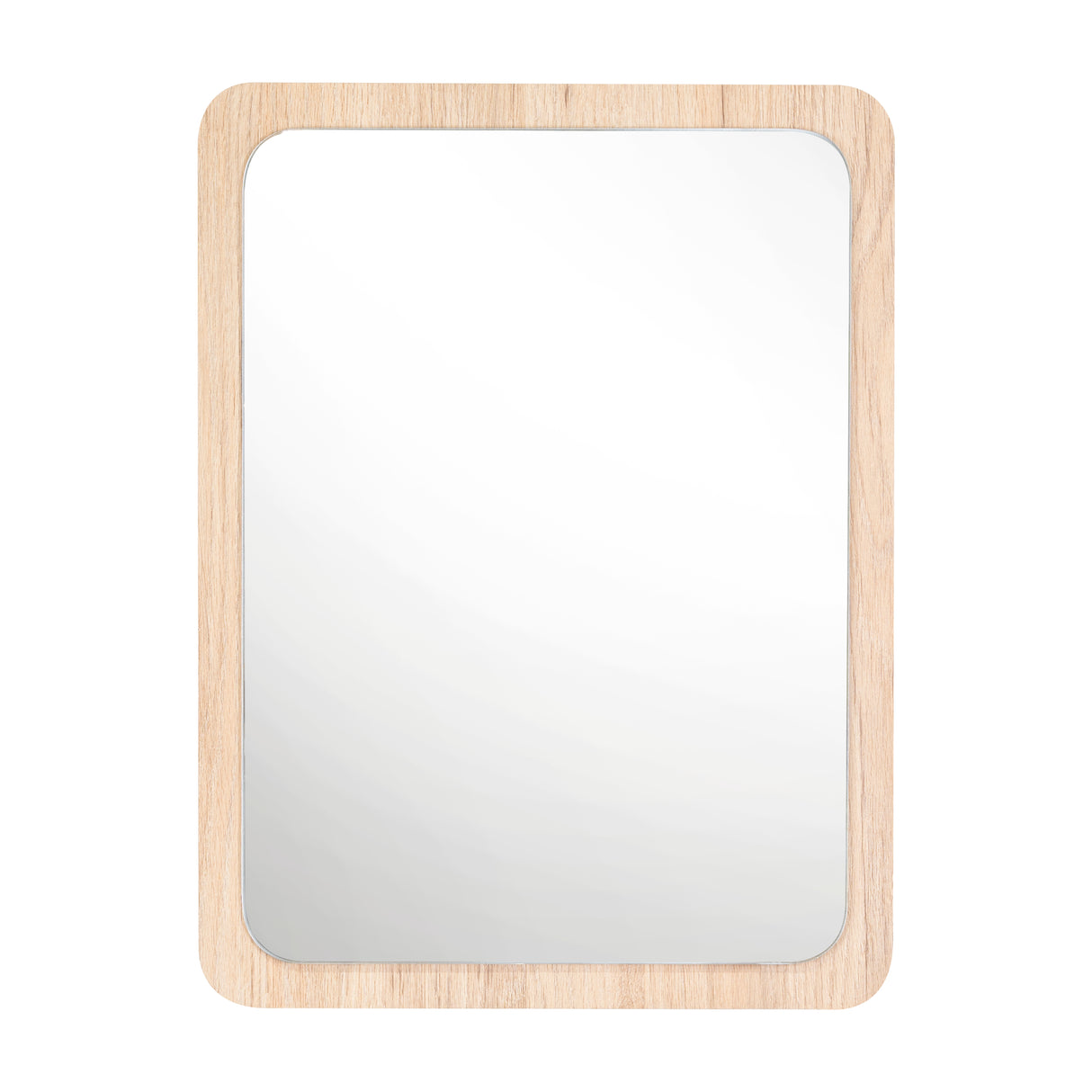 Espejo de Baño Mukal Madera Clara Natural 45x60cm Rectangular con Marco En Madera - ESPEJOS DE BANHO | Bylmo