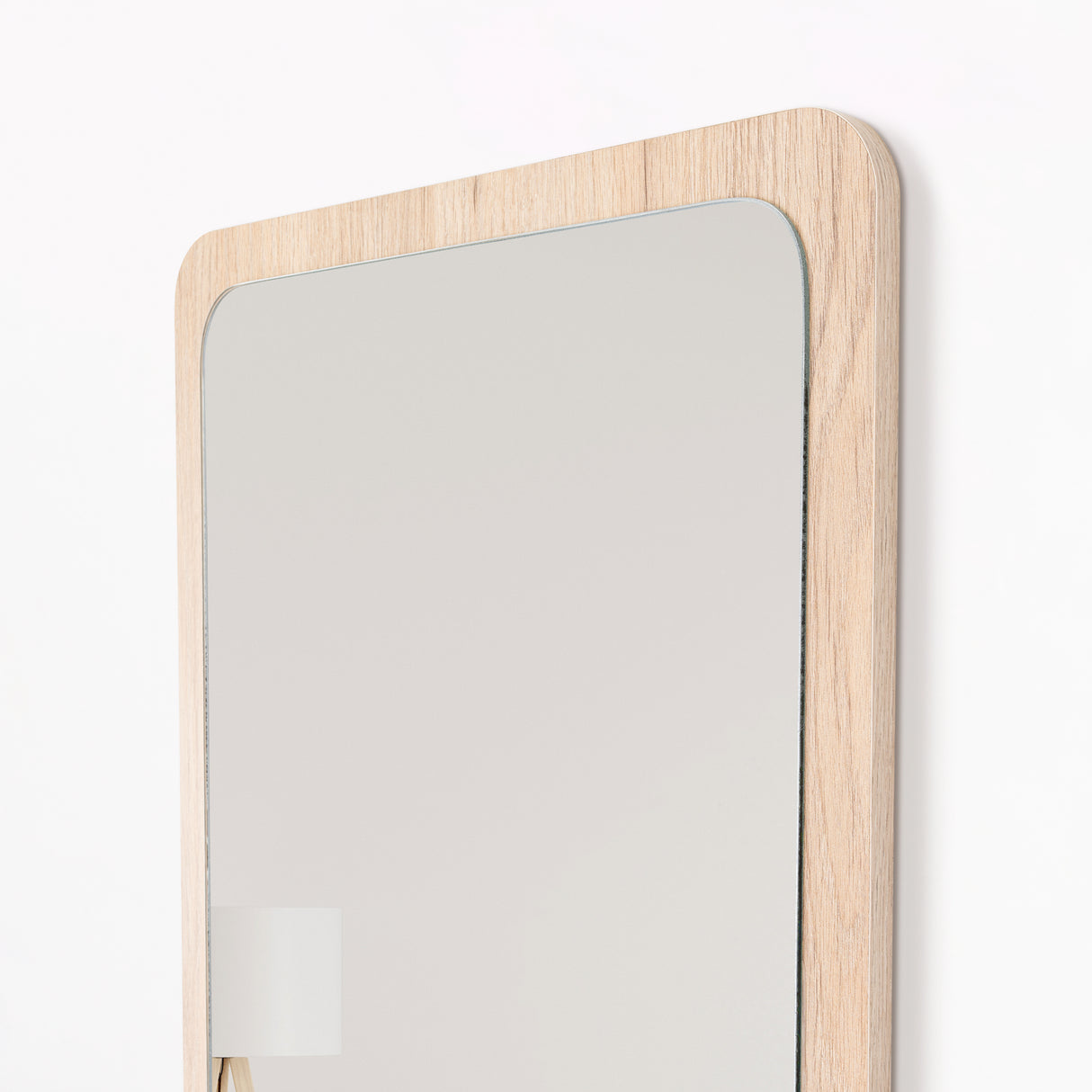 Espejo de Baño Mukal Madera Clara Natural 45x60cm Rectangular con Marco En Madera - ESPEJOS DE BANHO | Bylmo