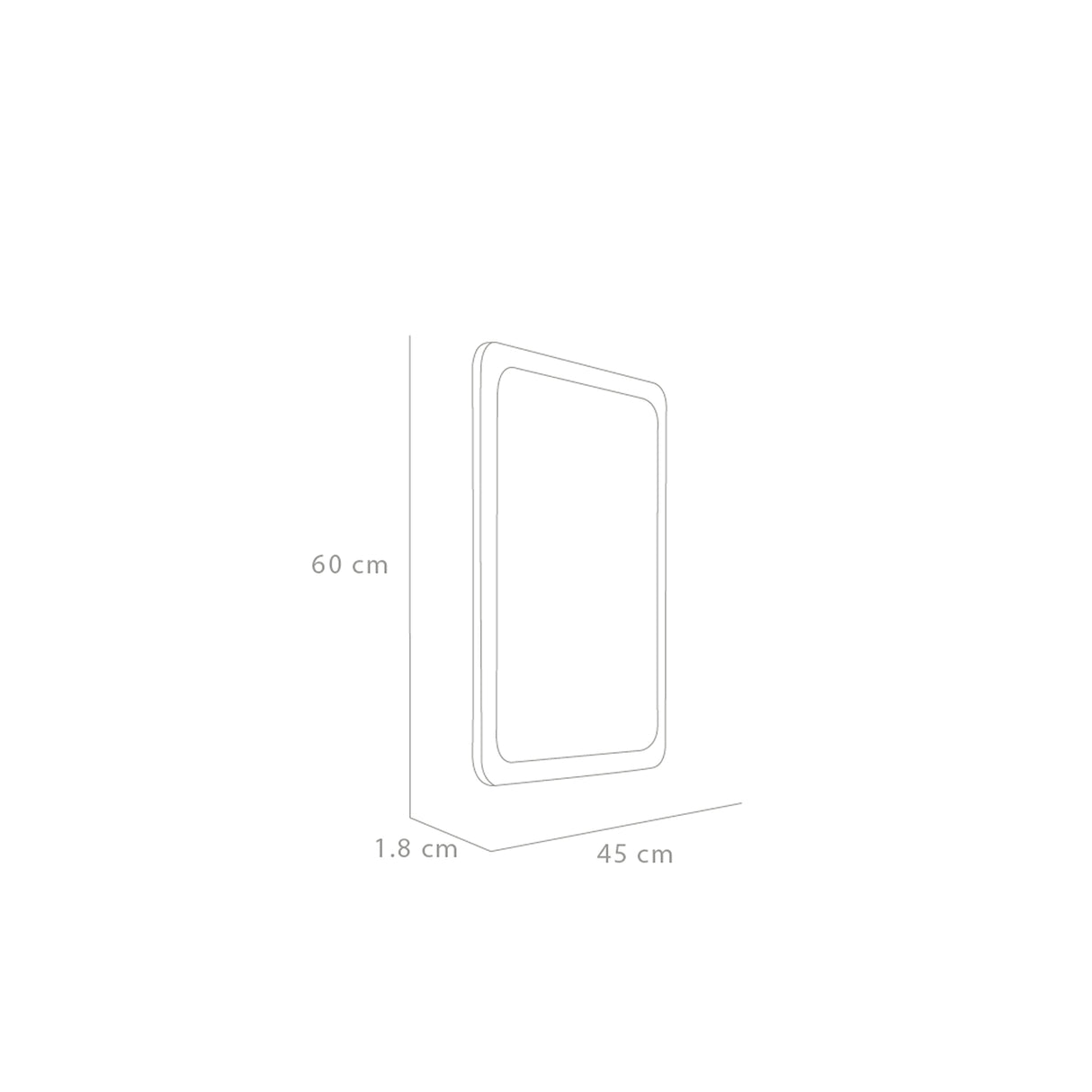 Espejo de Baño Mukal Madera Clara Natural 45x60cm Rectangular con Marco En Madera - ESPEJOS DE BANHO | Bylmo