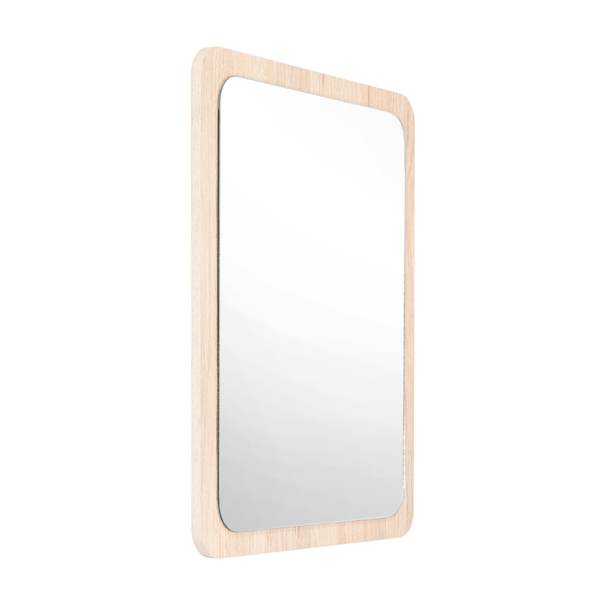 Espejo de Baño Mukal Madera Clara Natural 45x60cm Rectangular con Marco En Madera - ESPEJOS DE BANHO | Bylmo