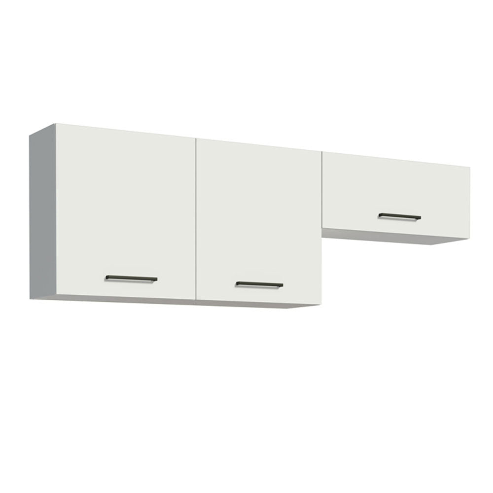 Kit X 2 Gabinetes Superiores de Garaje Blanco 200x99cm Resistente a la Humedad con Dos Compartimientos - GABINETES SUPERIORES PARA GARAJE | Bylmo