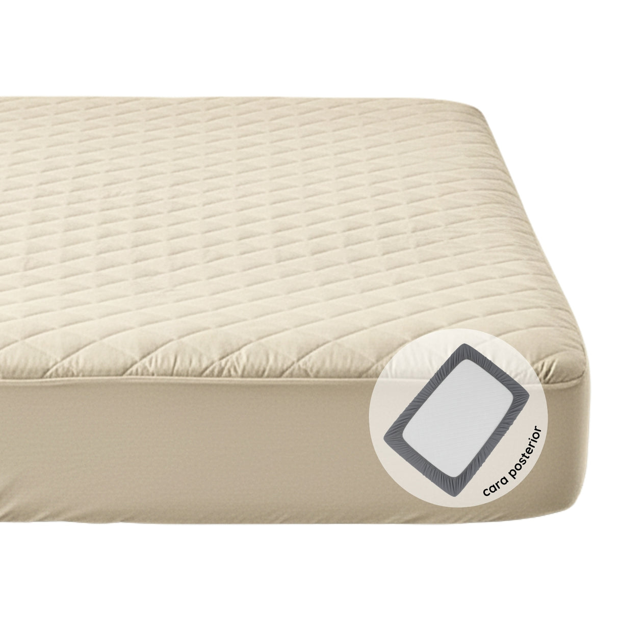 Protector de Colchón Beige Sencillo 100 X 190 Cm Antifluido - PROTECTORES DE COLCHON | Bylmo