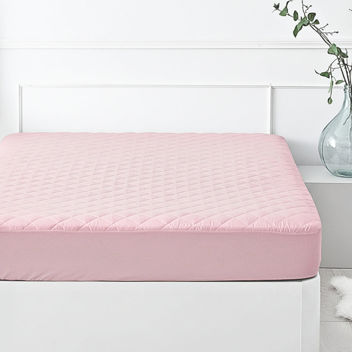 Protector de Colchón Rosa Sencillo 100 X 190 Cm Antifluido - PROTECTORES DE COLCHON | Bylmo