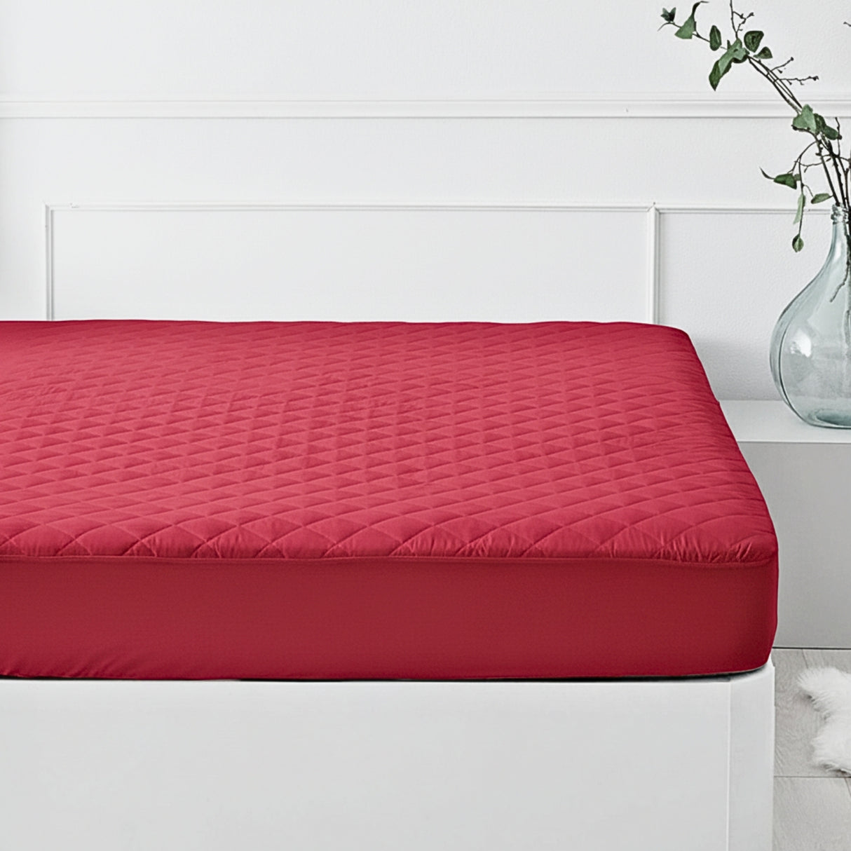 Protector de Colchón Rojo Semidoble 120 X 190 Cm Antifluido - PROTECTORES DE COLCHON | Bylmo