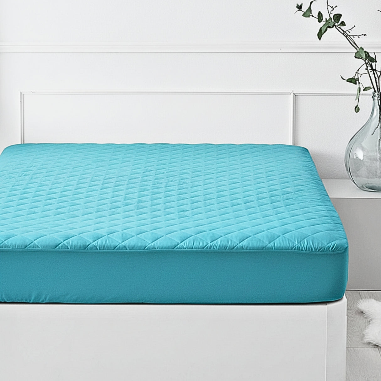 Protector de Colchón Turquesa Doble 140 X 190 Cm Antifluido - PROTECTORES DE COLCHON | Bylmo