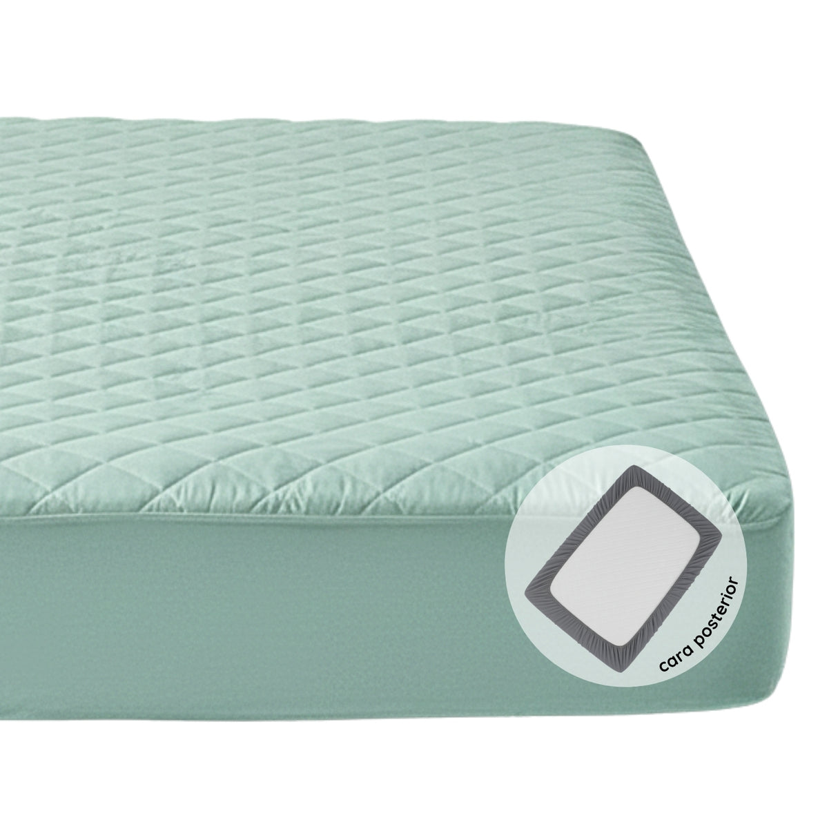 Protector de Colchón Verde Menta King 200 X 200 Cm Antifluido - PROTECTORES DE COLCHON | Bylmo