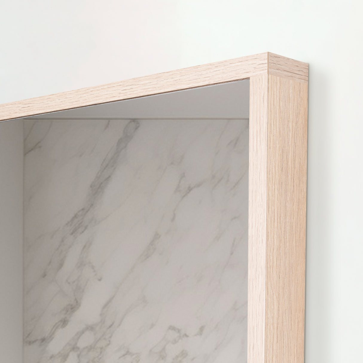 Espejo de Baño Dakar Beige Claro 46x65cm Rectangular con Marco en Madera - ESPEJOS DE BANHO | Bylmo