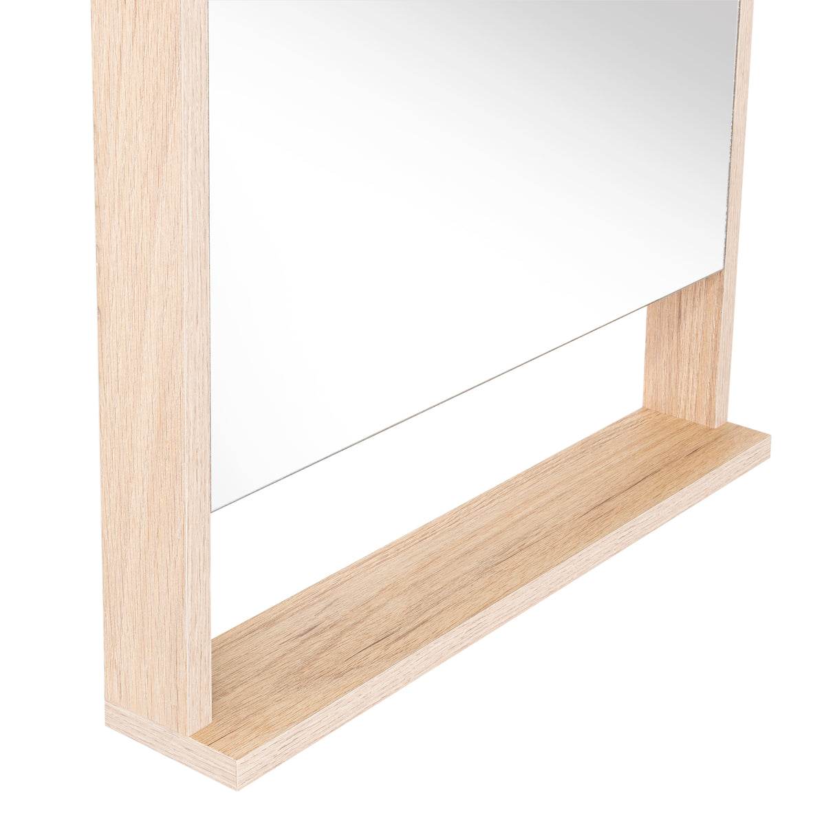Espejo de Baño Dakar Beige Claro 46x65cm Rectangular con Marco en Madera - ESPEJOS DE BANHO | Bylmo