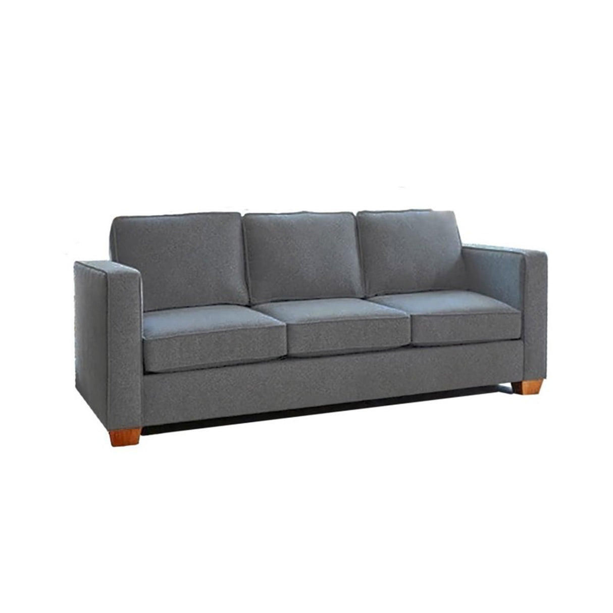 Sofá Erika Gris 200x80cm Cuero Sintetico Ecológico de Un Puesto - SOFAS Y POLTRONAS | Bylmo