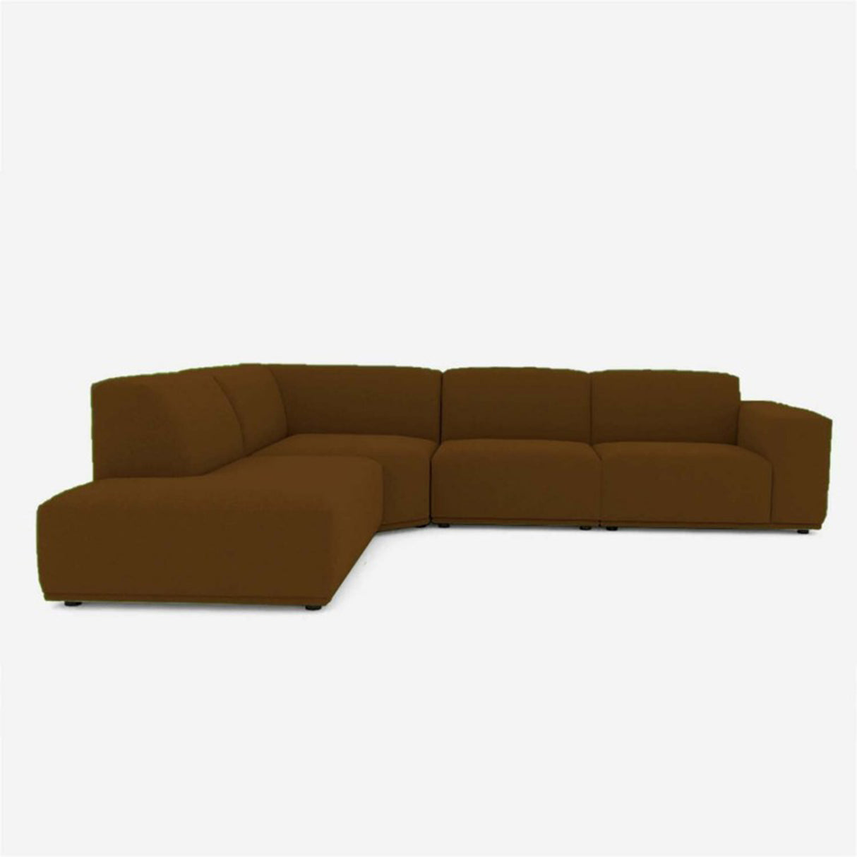 Sofá Hera Café 260x80cm Microfibra de Cuatro Puestos - SOFAS Y POLTRONAS | Bylmo