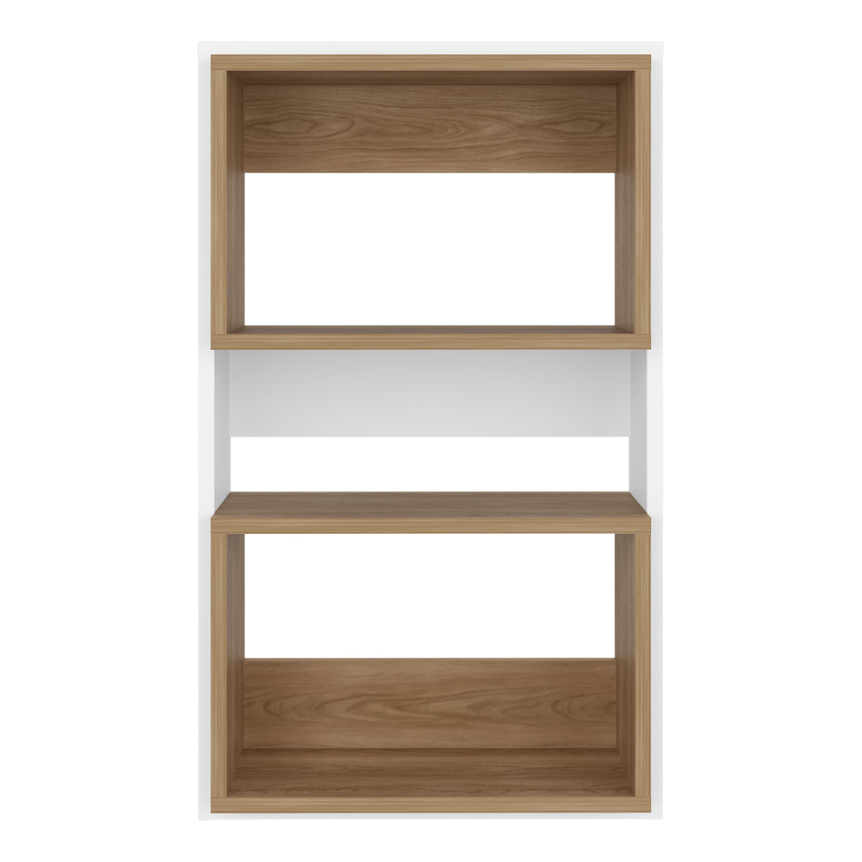 Ahorrador de Espacio Eco Blanco y Fresno Europeo 45x75.3cm Flotante con Dos Entrepaños - OTROS MUEBLES PARA BANHO | Bylmo