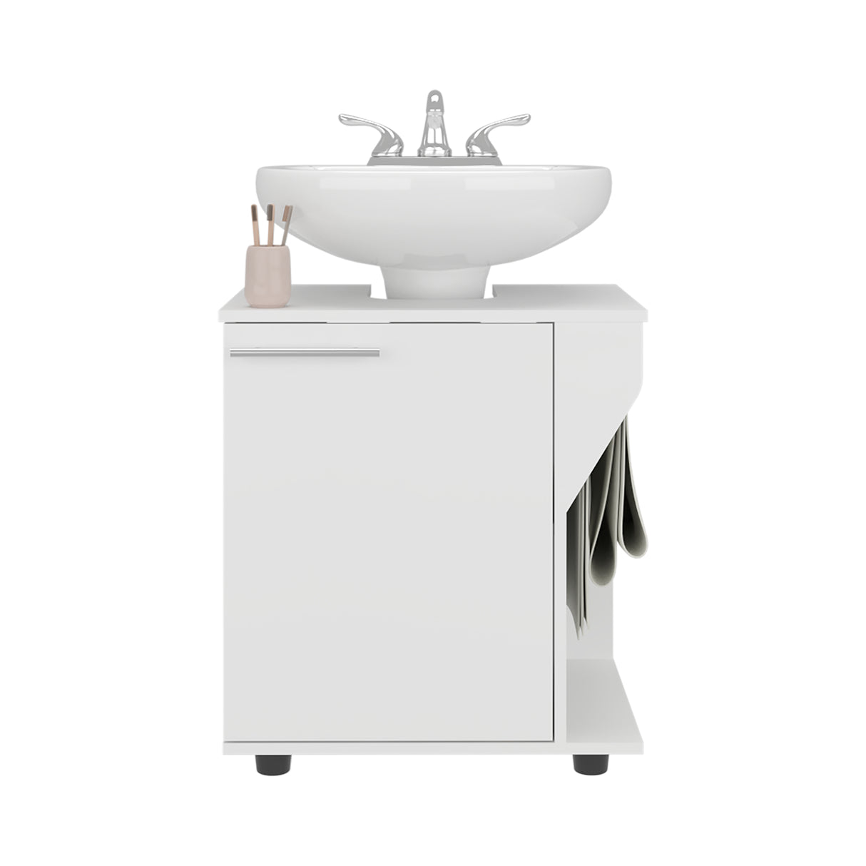 Mueble para Lavamanos Phillips Blanco 56x62.1cm Individual sin Lavamanos con Una Puerta - MUEBLES PARA LAVAMANOS | Bylmo