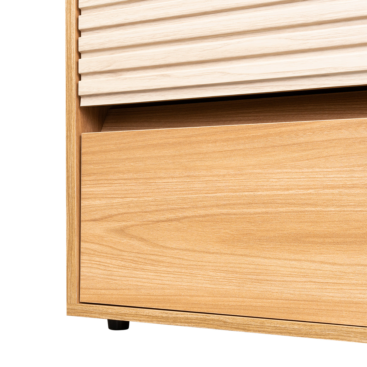 Cajonera Wanda Fresno Europeo y Roble Natural 80x71.3cm de Tres Hileras con Tres Cajones - CAJONERAS Y COMODAS | Bylmo