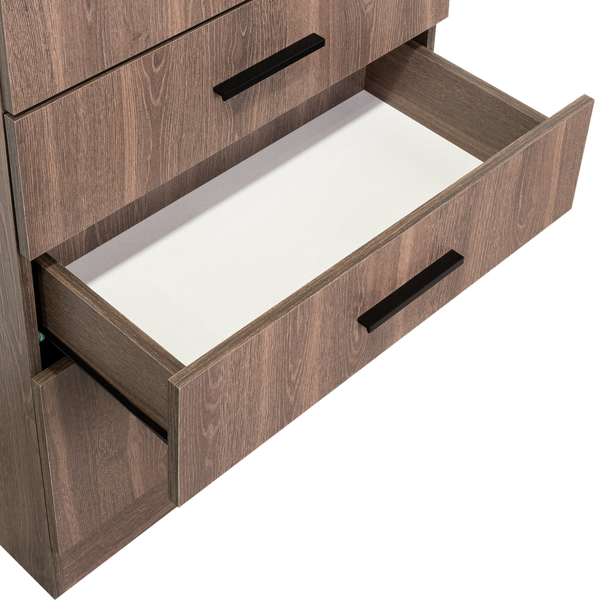 Cómoda Praga Milan 63x151cm de Cuatro Hileras con Tres Cajones con Espacio para Tv y con Espejo - CAJONERAS Y COMODAS | Bylmo