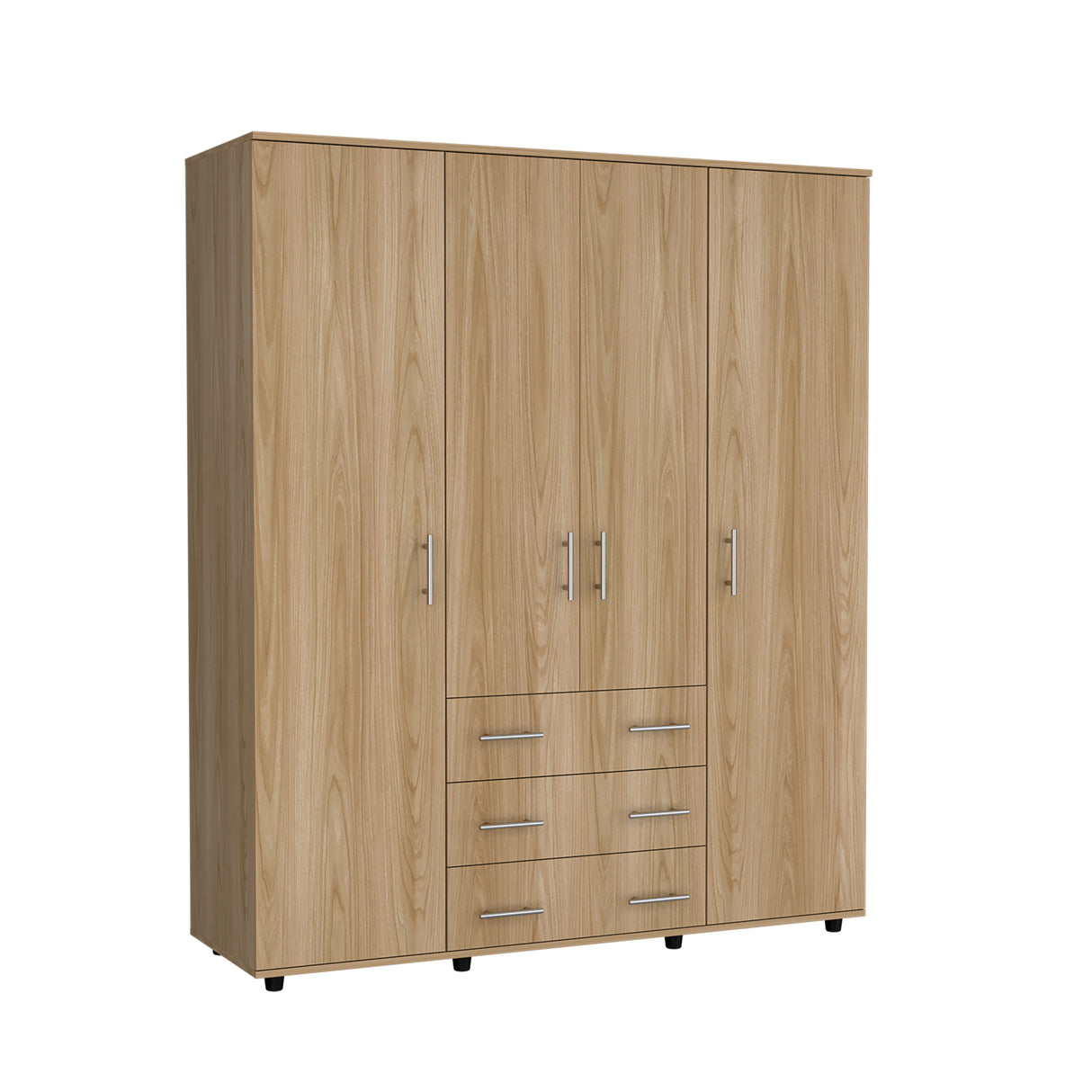 Closet Fontan Fresno Europeo 150x179cm con Cuatro Puertas y con Cuatro Cajones - CLOSETS | Bylmo