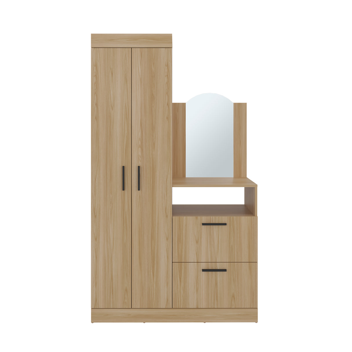 Closet Praga Fresno 103x179cm con una Puerta sin Cajones y con Espejo - CLOSETS | Bylmo