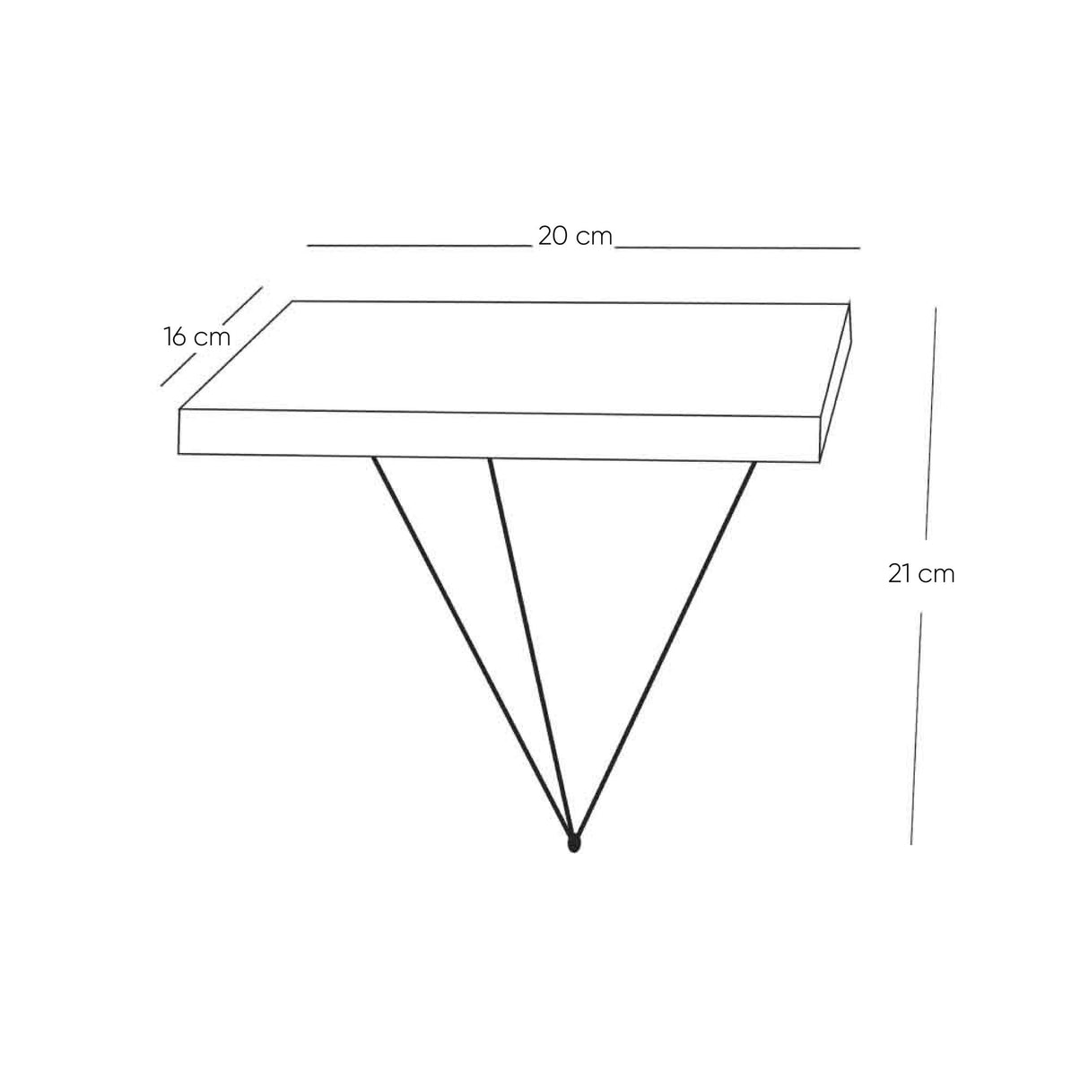 Set de 2 Repisas Cherry Blanco y Dorado 20x21cm Triangular con Dos Entrepaños - REPISAS | Bylmo