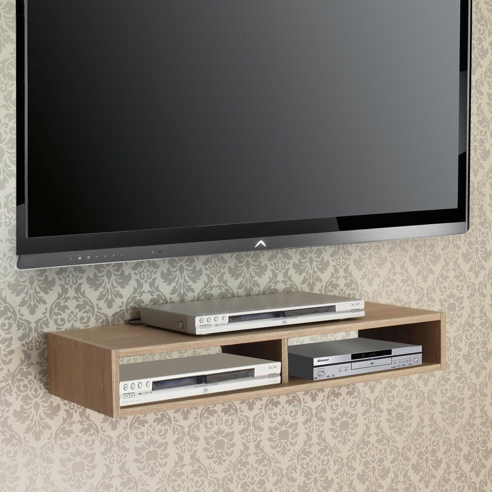 Repisa Smart Madera Natural 83x15cm Rectangular con Dos Entrepaños - REPISAS | Bylmo