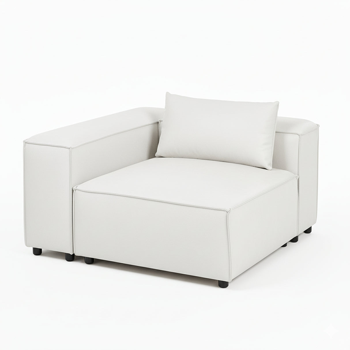 Sofá Marruecos Blanco 220x68cm De Tres Puestos con Apoya Brazos - SOFAS Y POLTRONAS | Bylmo