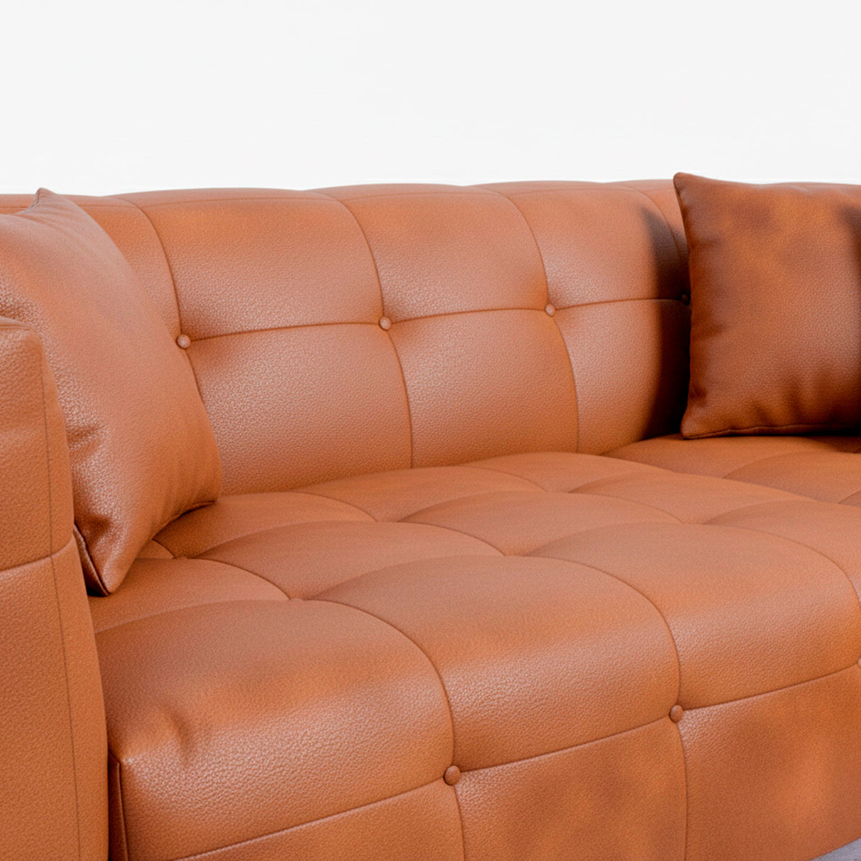 Sofá Cama en L Esquinero Deluxe Marron 240x70cm De Tres Puestos con Apoya Brazos - SOFAS Y POLTRONAS | Bylmo