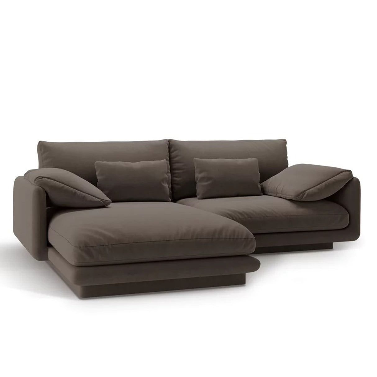 Sofá Vernovo Café 170x83cm De Cuatro Puestos con Apoya Brazos - SOFAS Y POLTRONAS | Bylmo