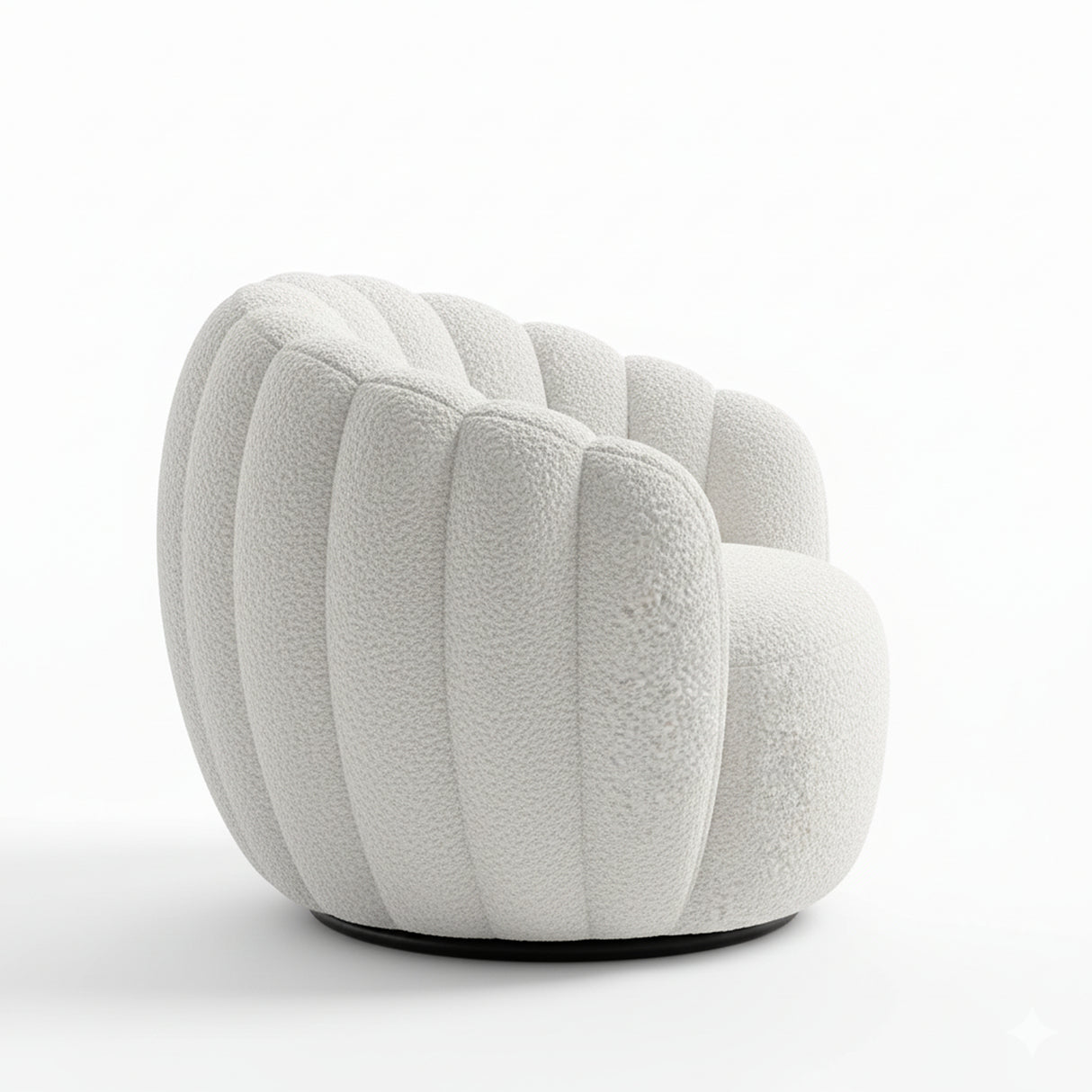 Silla Poltrona Gardenia Blanco Almendra 70x55cm De Un Puesto con Apoya Brazos - SOFAS Y POLTRONAS | Bylmo