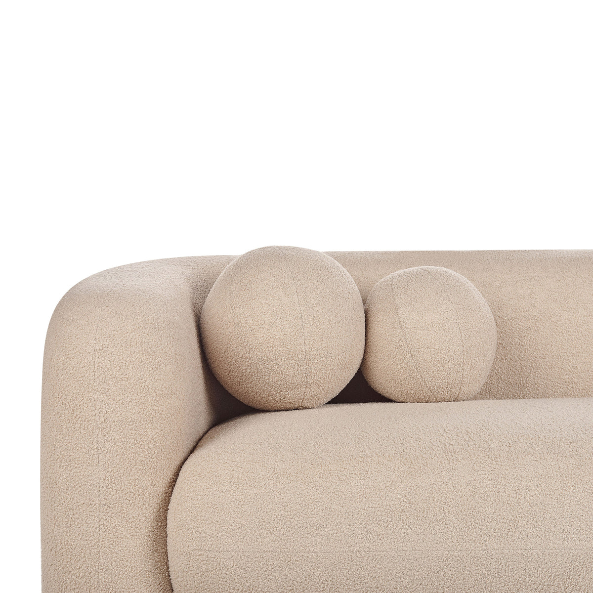 Sala Francia Beige Claro 230x79cm De Cuatro Puestos