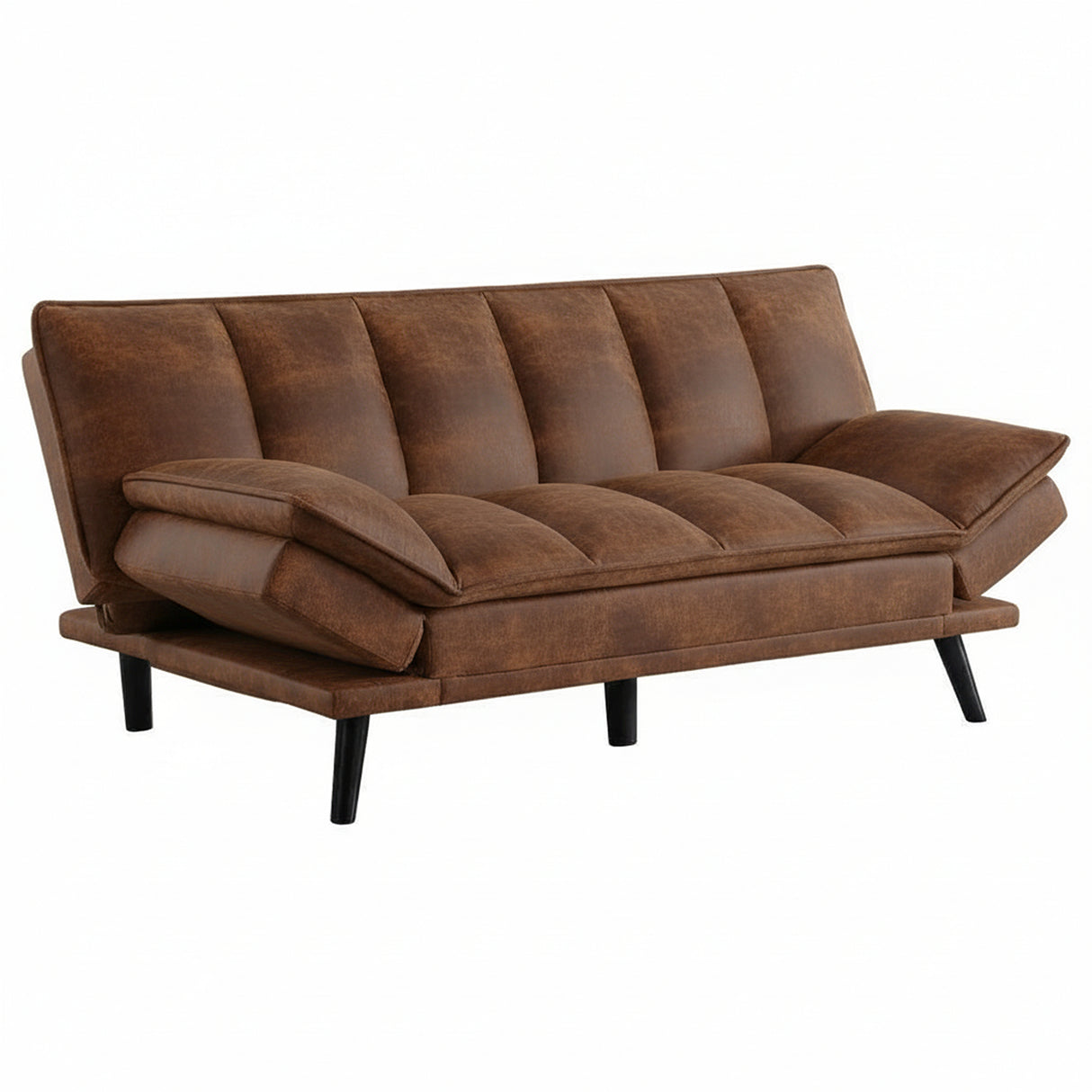 Sofá Cama Marron 180x69cm De Tres Puestos sin Apoya Brazos - SOFAS Y POLTRONAS | Bylmo
